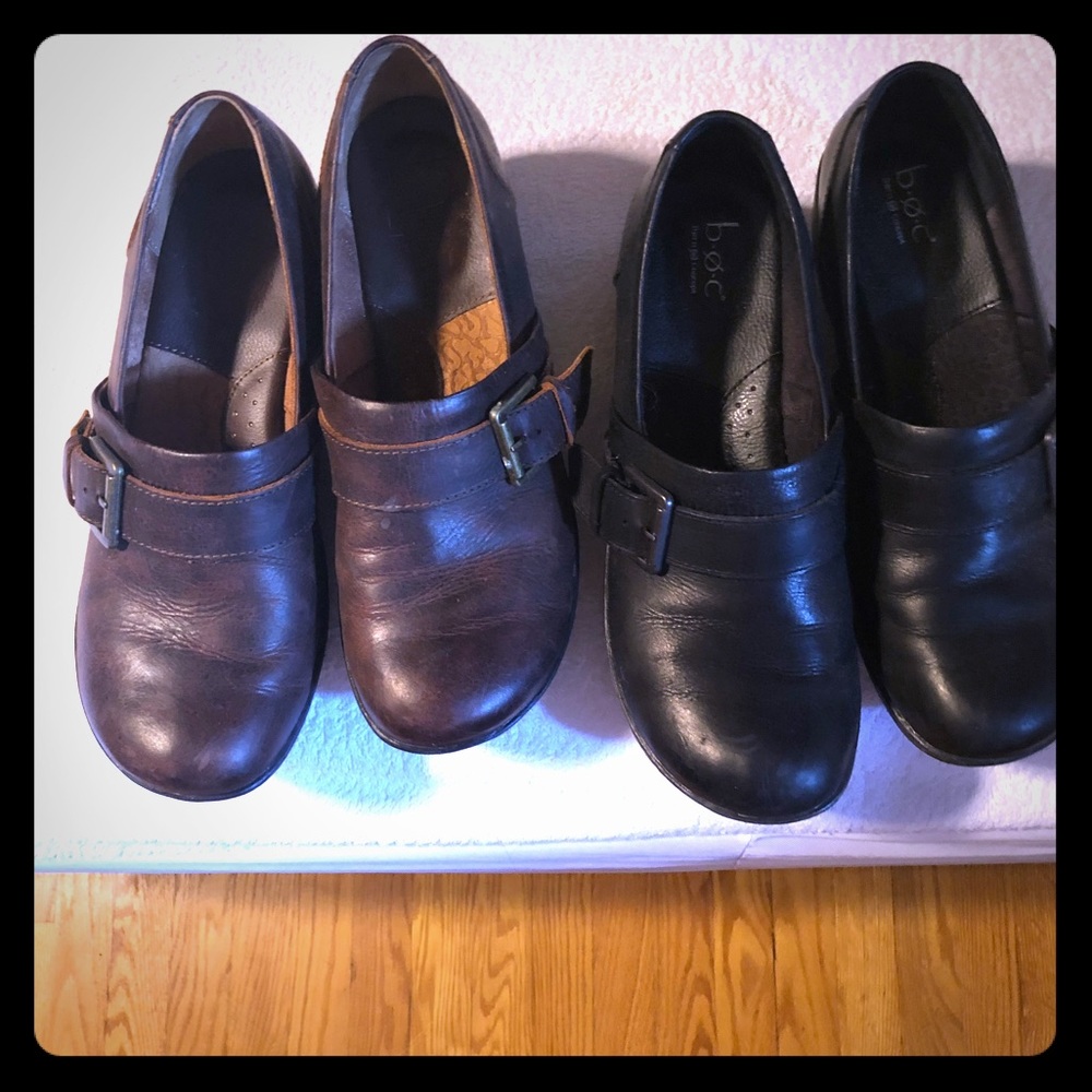 BOC leather wedges